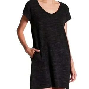 ATM Anthony Thomas Melillo Tee Shirt Dress Mini Black Heather Women's size Small